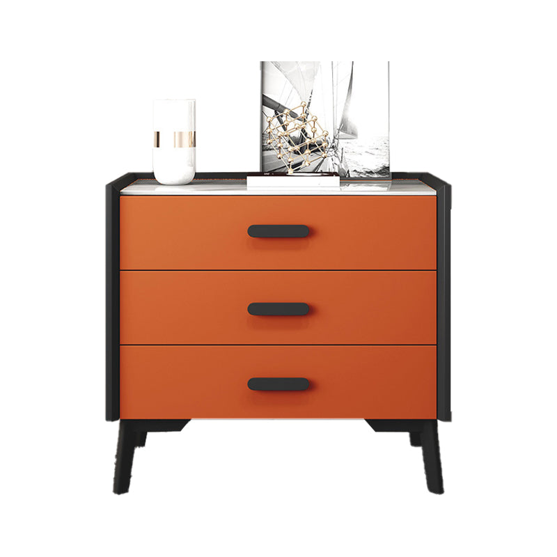 Modern Engineered Wood Credenza Stone Countertop Dining Buffet with Drawer for Living Room Orange 3 Clearhalo 'buffet_sideboard' 'Buffets & Sideboards' 'furn' 'furn_buffet_sideboard' 'Furniture' 'furniture_buffet_sideboard' 'Kitchen & Dining Furniture' 5035387