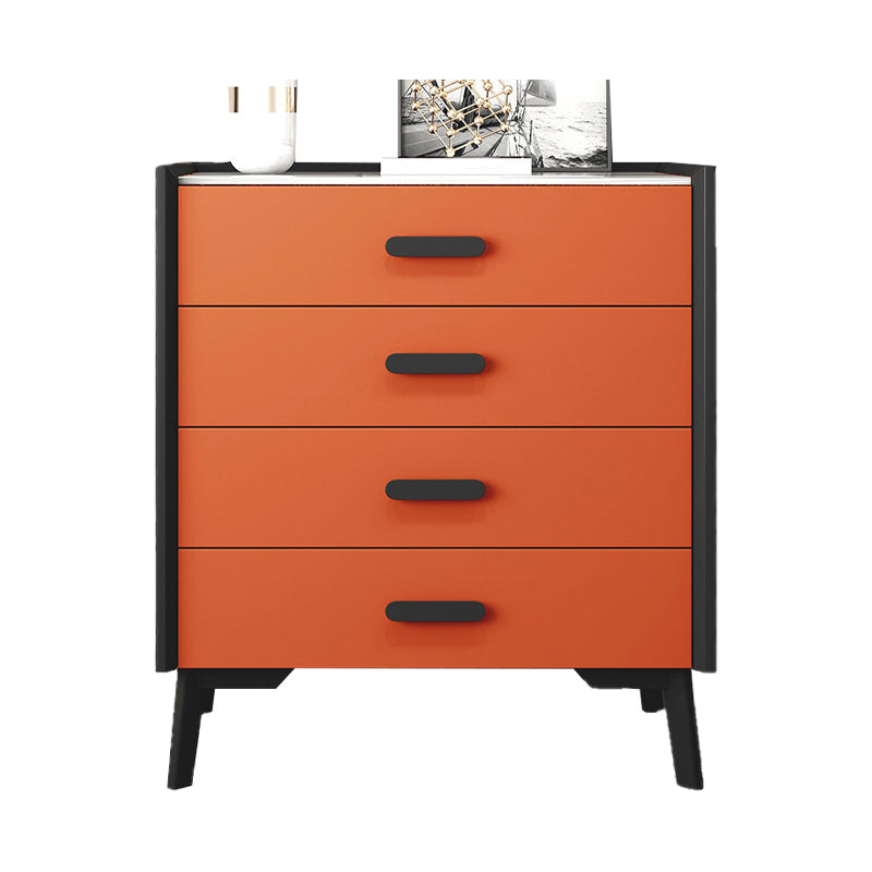 Modern Engineered Wood Credenza Stone Countertop Dining Buffet with Drawer for Living Room Orange 4 Clearhalo 'buffet_sideboard' 'Buffets & Sideboards' 'furn' 'furn_buffet_sideboard' 'Furniture' 'furniture_buffet_sideboard' 'Kitchen & Dining Furniture' 5035389