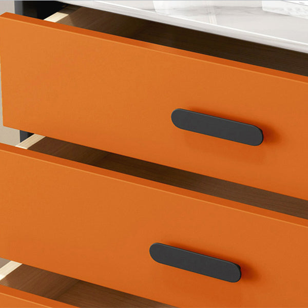 Modern Engineered Wood Credenza Stone Countertop Dining Buffet with Drawer for Living Room Clearhalo 'buffet_sideboard' 'Buffets & Sideboards' 'furn' 'furn_buffet_sideboard' 'Furniture' 'furniture_buffet_sideboard' 'Kitchen & Dining Furniture' 5035392