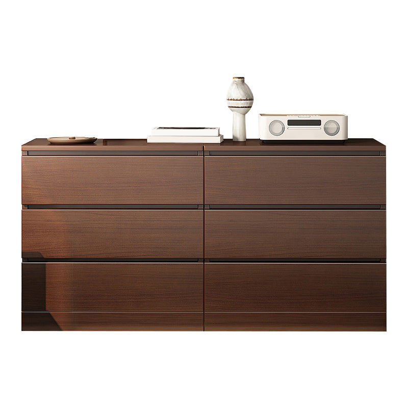 Modern Simple Sideboard Engineered Wood Buffet Table with Drawer for Living Room 47"L x 16"W x 27"H Walnut Clearhalo 'buffet_sideboard' 'Buffets & Sideboards' 'furn' 'furn_buffet_sideboard' 'Furniture' 'furniture_buffet_sideboard' 'Kitchen & Dining Furniture' 5035408