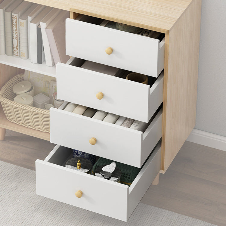 Modern Engineered Wood Sideboard Simple Buffet Table with Drawer for Living Room Clearhalo 'buffet_sideboard' 'Buffets & Sideboards' 'furn' 'furn_buffet_sideboard' 'Furniture' 'furniture_buffet_sideboard' 'Kitchen & Dining Furniture' 5035430