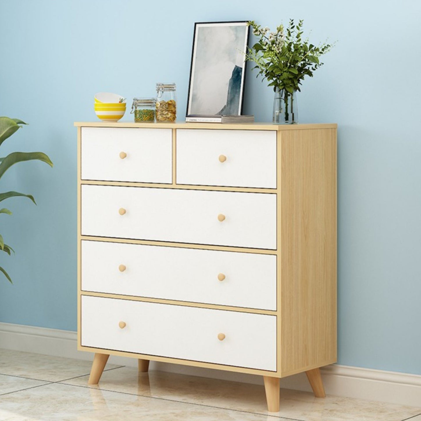 Modern Engineered Wood Sideboard Simple Buffet Table with Drawer for Living Room Clearhalo 'buffet_sideboard' 'Buffets & Sideboards' 'furn' 'furn_buffet_sideboard' 'Furniture' 'furniture_buffet_sideboard' 'Kitchen & Dining Furniture' 5035434