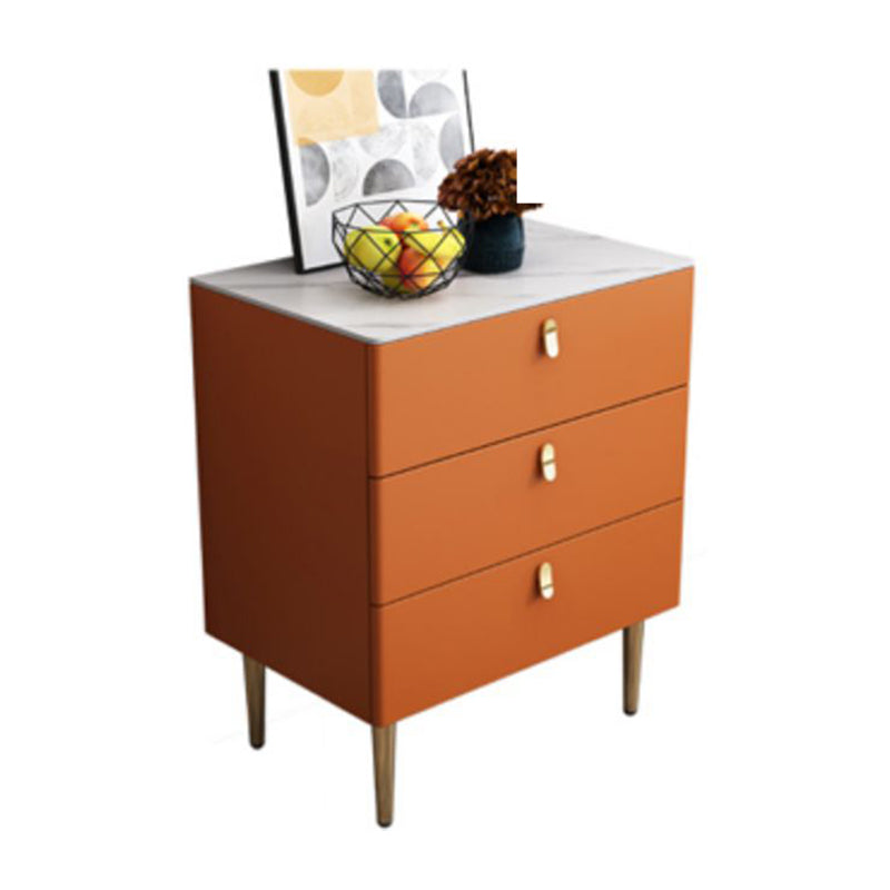 Glam Buffet/Console Pine Solid Wood and Stone Dining Buffet with Drawers 24"L x 16"W x 28"H Orange Clearhalo 'buffet_sideboard' 'Buffets & Sideboards' 'furn' 'furn_buffet_sideboard' 'Furniture' 'furniture_buffet_sideboard' 'Kitchen & Dining Furniture' 5035441