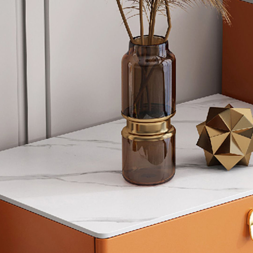 Glam Buffet/Console Pine Solid Wood and Stone Dining Buffet with Drawers Clearhalo 'buffet_sideboard' 'Buffets & Sideboards' 'furn' 'furn_buffet_sideboard' 'Furniture' 'furniture_buffet_sideboard' 'Kitchen & Dining Furniture' 5035454