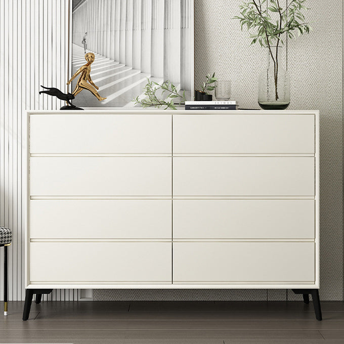 Modern Engineered Wood Buffet Sideboard 15.7"D Dining Room Buffet Server 47.2"L x 15.7"W x 39.4"H Ivory Clearhalo 'buffet_sideboard' 'Buffets & Sideboards' 'furn' 'furn_buffet_sideboard' 'Furniture' 'furniture_buffet_sideboard' 'Kitchen & Dining Furniture' 5035485