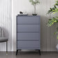 Modern Engineered Wood Buffet Sideboard 15.7"D Dining Room Buffet Server 24"L x 16"W x 39"H Gray-Blue Clearhalo 'buffet_sideboard' 'Buffets & Sideboards' 'furn' 'furn_buffet_sideboard' 'Furniture' 'furniture_buffet_sideboard' 'Kitchen & Dining Furniture' 5035487