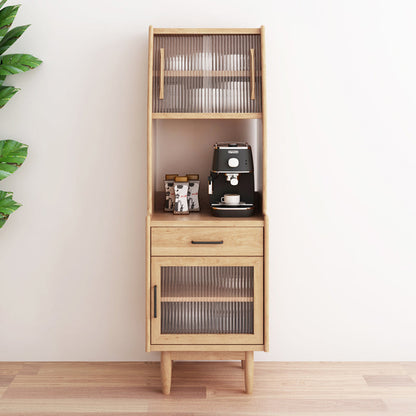 Simple Style Wood Buffet Server 67-inch Height Kitchen Server Natural Clearhalo 'buffet_sideboard' 'Buffets & Sideboards' 'furn' 'furn_buffet_sideboard' 'Furniture' 'furniture_buffet_sideboard' 'Kitchen & Dining Furniture' 5035541