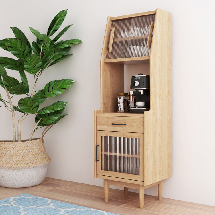 Simple Style Wood Buffet Server 67-inch Height Kitchen Server Clearhalo 'buffet_sideboard' 'Buffets & Sideboards' 'furn' 'furn_buffet_sideboard' 'Furniture' 'furniture_buffet_sideboard' 'Kitchen & Dining Furniture' 5035544