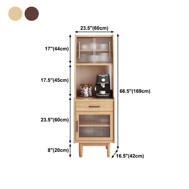 Simple Style Wood Buffet Server 67-inch Height Kitchen Server Clearhalo 'buffet_sideboard' 'Buffets & Sideboards' 'furn' 'furn_buffet_sideboard' 'Furniture' 'furniture_buffet_sideboard' 'Kitchen & Dining Furniture' 5035548