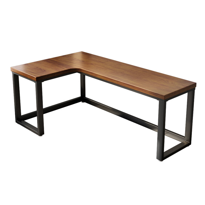 Industrial Style Office Desk Brown Home L-Shape Wooden Writing Desk Left Hand Return Clearhalo 'furn' 'furn_office_desk' 'Furniture' 'furniture_office_desk' 'Office Desks' 'Office Furniture' 'office_desk' 5035602