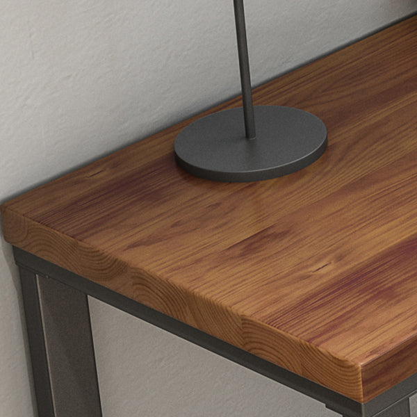 Industrial Style Office Desk Brown Home L-Shape Wooden Writing Desk Clearhalo 'furn' 'furn_office_desk' 'Furniture' 'furniture_office_desk' 'Office Desks' 'Office Furniture' 'office_desk' 5035605