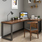 Industrial Style Office Desk Brown Home L-Shape Wooden Writing Desk Clearhalo 'furn' 'furn_office_desk' 'Furniture' 'furniture_office_desk' 'Office Desks' 'Office Furniture' 'office_desk' 5035608