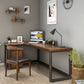 Industrial Style Office Desk Brown Home L-Shape Wooden Writing Desk Clearhalo 'furn' 'furn_office_desk' 'Furniture' 'furniture_office_desk' 'Office Desks' 'Office Furniture' 'office_desk' 5035609