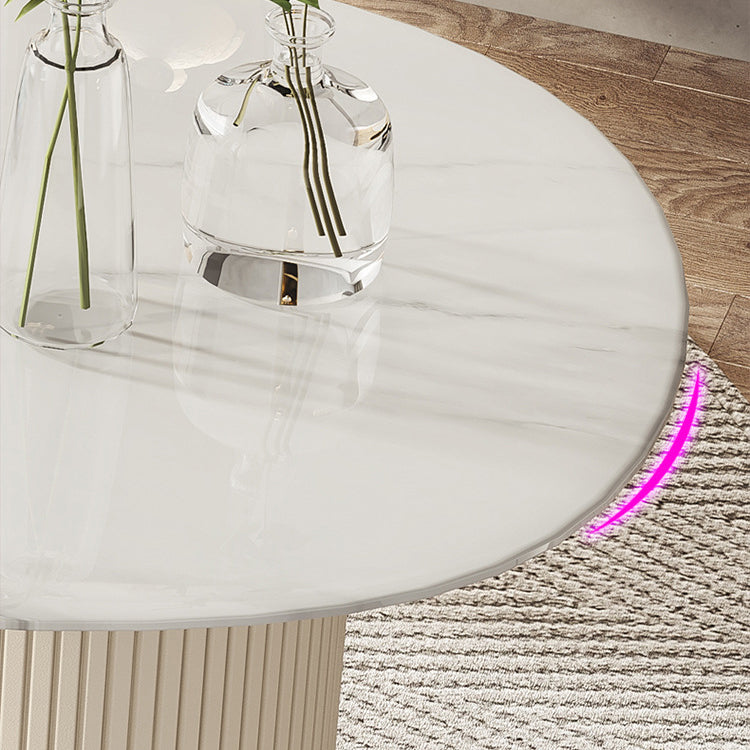 Modern & Contemporary White Desk Sintered Stone Bedroom with 3-Drawer Writing Desk Clearhalo 'furn' 'furn_office_desk' 'Furniture' 'furniture_office_desk' 'Office Desks' 'Office Furniture' 'office_desk' 5035686