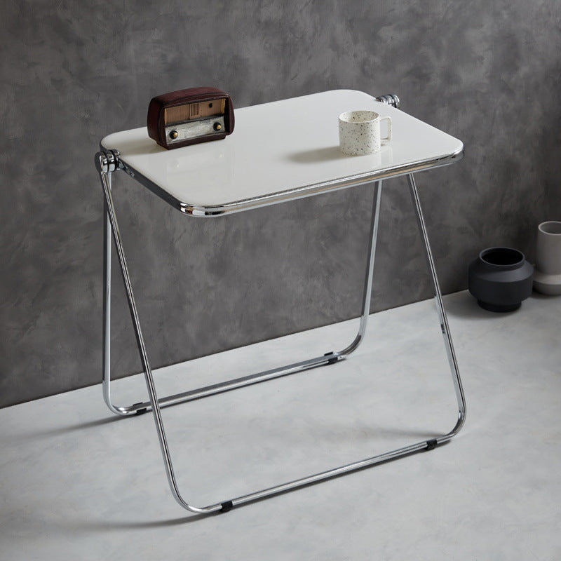 Modern Style Office Desk Home Bedroom Acrylic Adjustable Folding Table,25.1"L X 19.6"W Clearhalo 'furn' 'furn_office_desk' 'Furniture' 'furniture_office_desk' 'Office Desks' 'Office Furniture' 'office_desk' 5035696