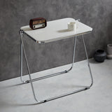 Modern Style Office Desk Home Bedroom Acrylic Adjustable Folding Table,25.1"L X 19.6"W Clearhalo 'furn' 'furn_office_desk' 'Furniture' 'furniture_office_desk' 'Office Desks' 'Office Furniture' 'office_desk' 5035696