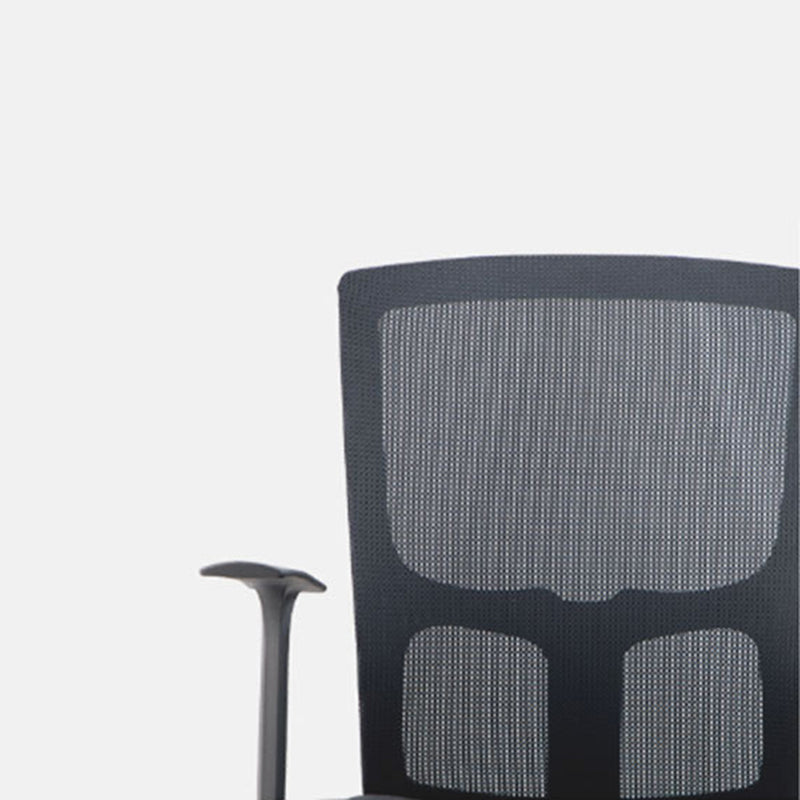 Contemporary Mid Back Office Chair with Fixed Arms Microfiber Task Chair with Black Frame Clearhalo 'furn' 'furn_office_chair' 'Furniture' 'furniture_office_chair' 'Office Chairs' 'Office Furniture' 'office_chair' 5035718