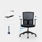 Contemporary Mid Back Office Chair with Fixed Arms Microfiber Task Chair with Black Frame Clearhalo 'furn' 'furn_office_chair' 'Furniture' 'furniture_office_chair' 'Office Chairs' 'Office Furniture' 'office_chair' 5035725