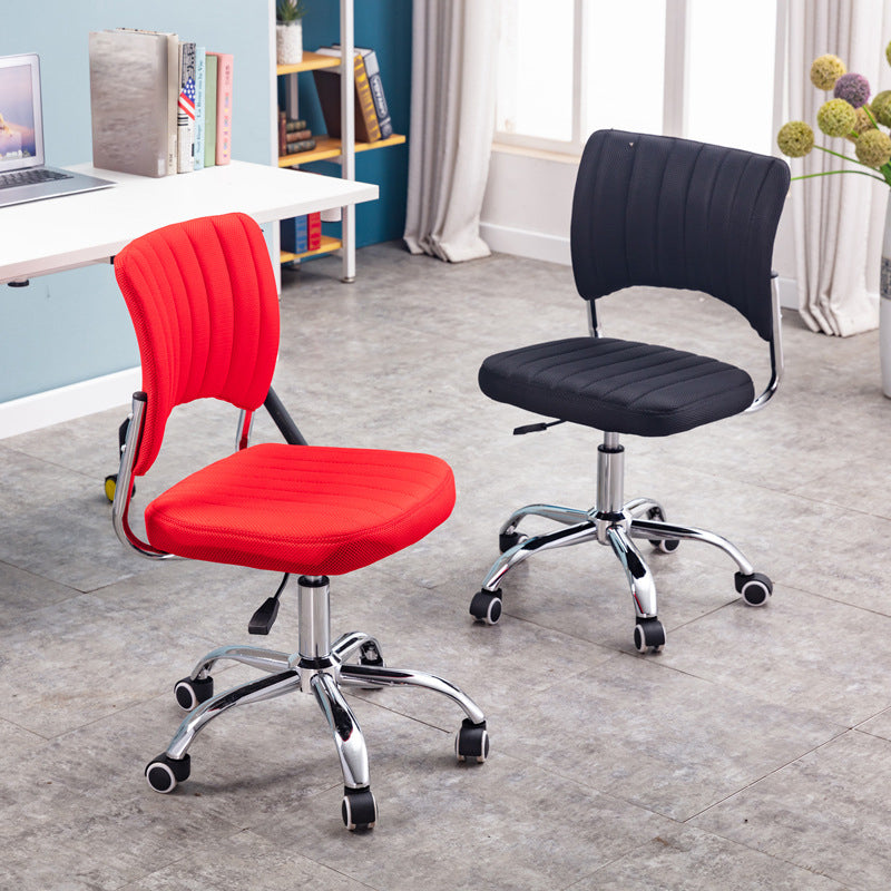Chrome Frame Modern Office Chair Armless Desk Chair with Mid Back Clearhalo 'furn' 'furn_office_chair' 'Furniture' 'furniture_office_chair' 'Office Chairs' 'Office Furniture' 'office_chair' 5035728