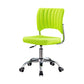 Chrome Frame Modern Office Chair Armless Desk Chair with Mid Back Green Clearhalo 'furn' 'furn_office_chair' 'Furniture' 'furniture_office_chair' 'Office Chairs' 'Office Furniture' 'office_chair' 5035740