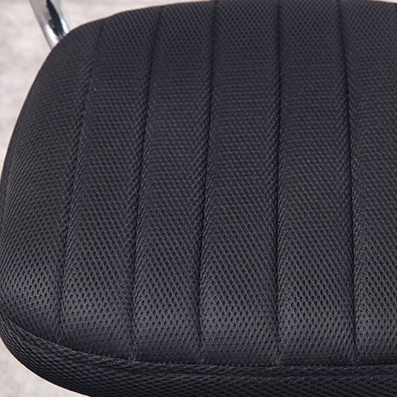 Chrome Frame Modern Office Chair Armless Desk Chair with Mid Back Clearhalo 'furn' 'furn_office_chair' 'Furniture' 'furniture_office_chair' 'Office Chairs' 'Office Furniture' 'office_chair' 5035741