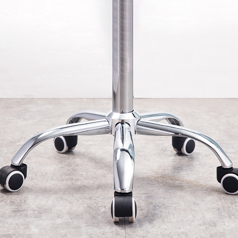 Chrome Frame Modern Office Chair Armless Desk Chair with Mid Back Clearhalo 'furn' 'furn_office_chair' 'Furniture' 'furniture_office_chair' 'Office Chairs' 'Office Furniture' 'office_chair' 5035743