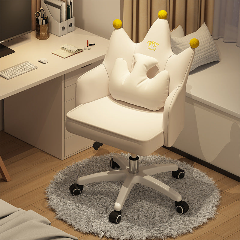 Upholstered Computer Desk Chair with Padded Arms Modern Velvet Parsons Office Chair Clearhalo 'Furniture' 'furniture_office_chair' 'Office Chairs' 'Office Furniture' 'office_chair' 5035750