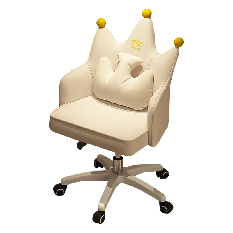 Upholstered Computer Desk Chair with Padded Arms Modern Velvet Parsons Office Chair Clearhalo 'Furniture' 'furniture_office_chair' 'Office Chairs' 'Office Furniture' 'office_chair' 5035753