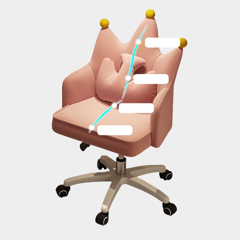 Upholstered Computer Desk Chair with Padded Arms Modern Velvet Parsons Office Chair Clearhalo 'Furniture' 'furniture_office_chair' 'Office Chairs' 'Office Furniture' 'office_chair' 5035755