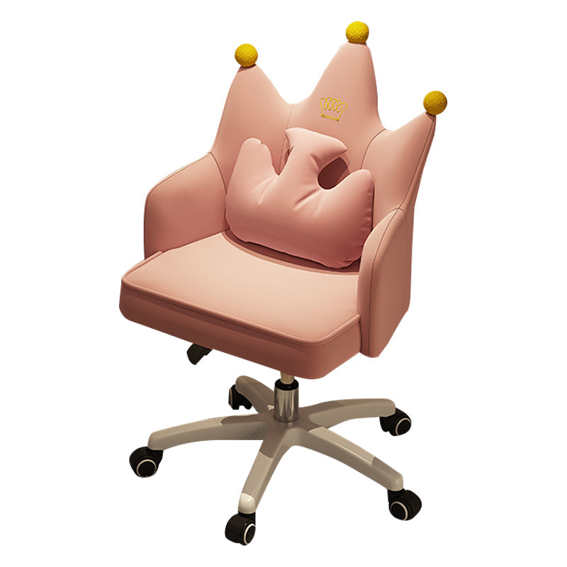 Upholstered Computer Desk Chair with Padded Arms Modern Velvet Parsons Office Chair Clearhalo 'Furniture' 'furniture_office_chair' 'Office Chairs' 'Office Furniture' 'office_chair' 5035757