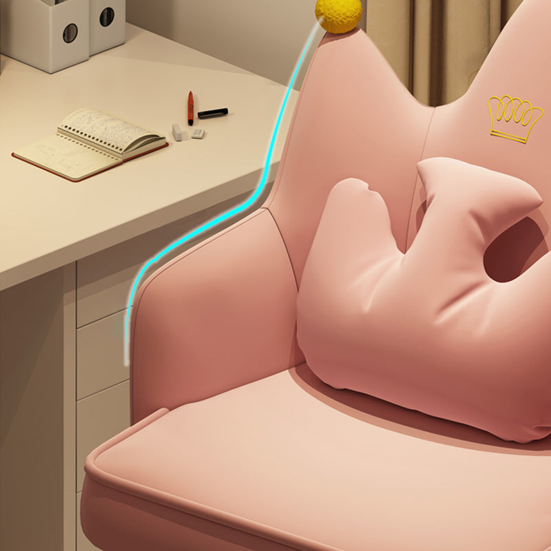 Upholstered Computer Desk Chair with Padded Arms Modern Velvet Parsons Office Chair Clearhalo 'Furniture' 'furniture_office_chair' 'Office Chairs' 'Office Furniture' 'office_chair' 5035764