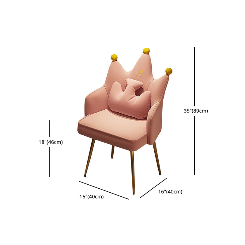 Upholstered Computer Desk Chair with Padded Arms Modern Velvet Parsons Office Chair Clearhalo 'Furniture' 'furniture_office_chair' 'Office Chairs' 'Office Furniture' 'office_chair' 5035770