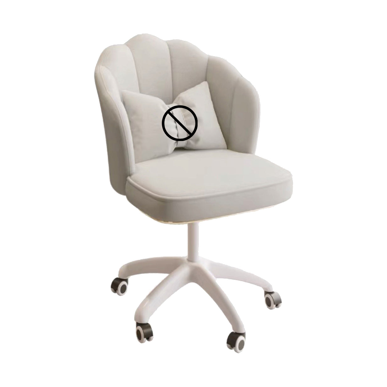 Armless Office Chair with Wheels Modern Task Chair with Low Back Off-White Pillow Not Included Clearhalo 'furn' 'furn_office_chair' 'Furniture' 'furniture_office_chair' 'Office Chairs' 'Office Furniture' 'office_chair' 5035776