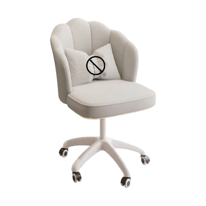 Armless Office Chair with Wheels Modern Task Chair with Low Back Off-White Pillow Not Included Clearhalo 'furn' 'furn_office_chair' 'Furniture' 'furniture_office_chair' 'Office Chairs' 'Office Furniture' 'office_chair' 5035776