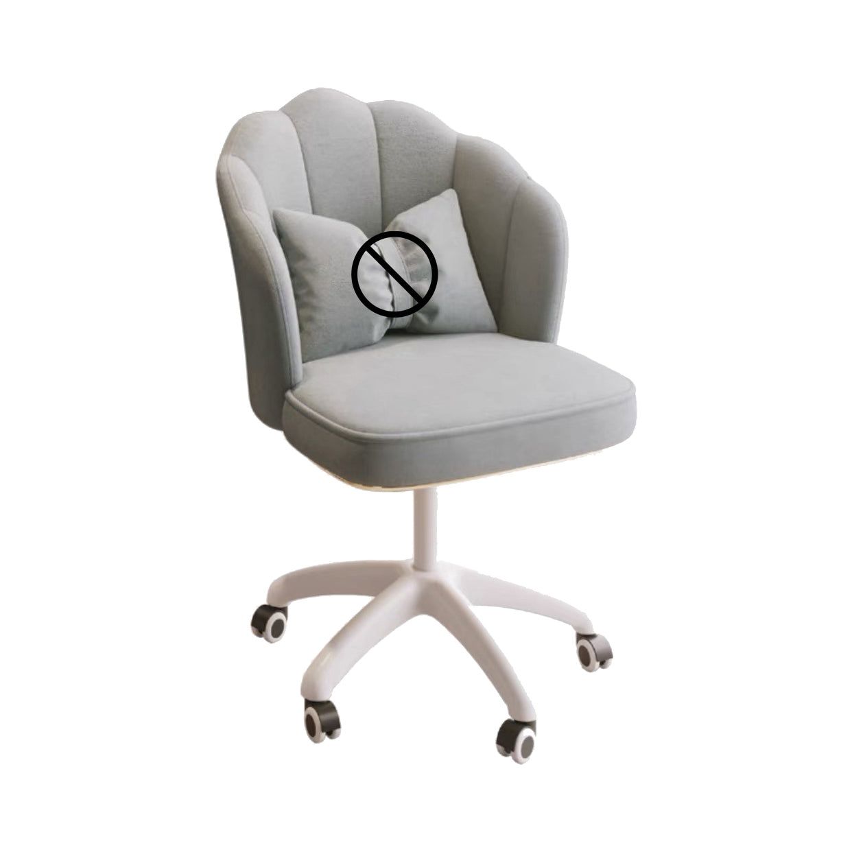 Armless Office Chair with Wheels Modern Task Chair with Low Back Grey Pillow Not Included Clearhalo 'furn' 'furn_office_chair' 'Furniture' 'furniture_office_chair' 'Office Chairs' 'Office Furniture' 'office_chair' 5035778