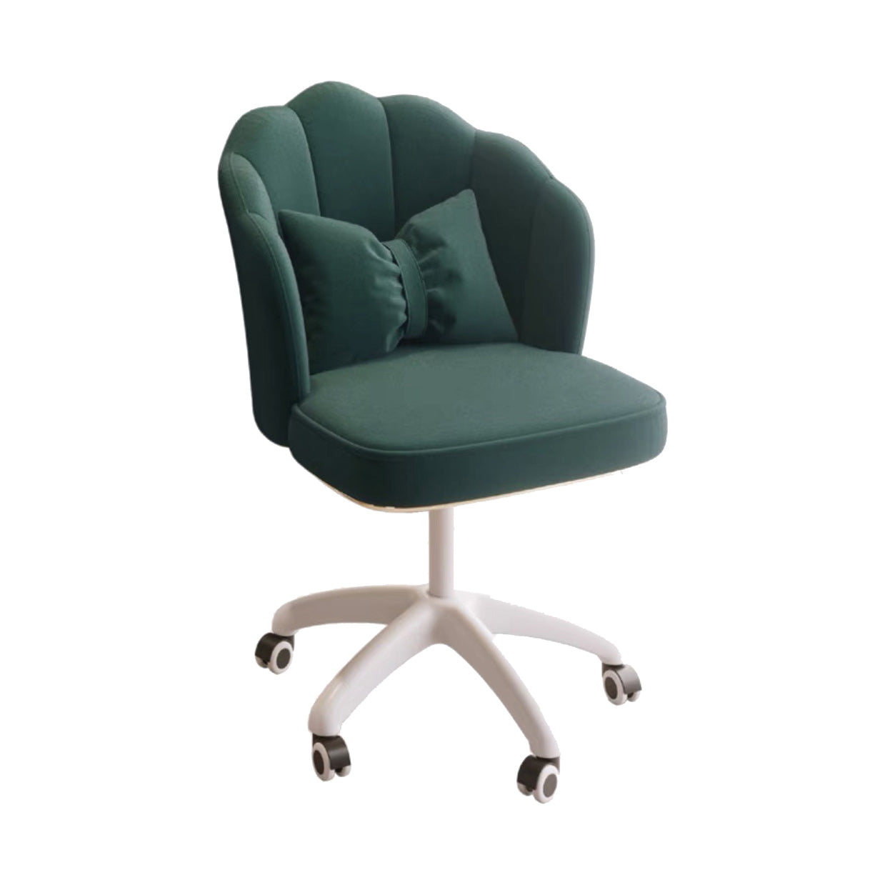 Armless Office Chair with Wheels Modern Task Chair with Low Back Green Pillow Included Clearhalo 'furn' 'furn_office_chair' 'Furniture' 'furniture_office_chair' 'Office Chairs' 'Office Furniture' 'office_chair' 5035782
