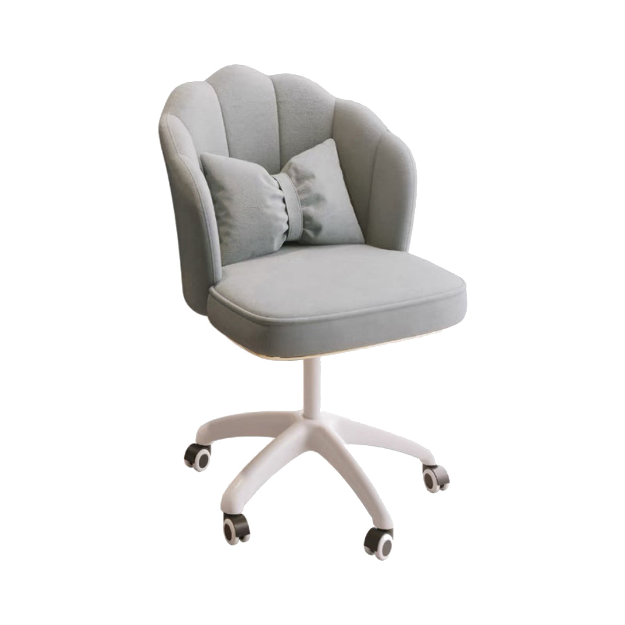 Armless Office Chair with Wheels Modern Task Chair with Low Back Grey Pillow Included Clearhalo 'furn' 'furn_office_chair' 'Furniture' 'furniture_office_chair' 'Office Chairs' 'Office Furniture' 'office_chair' 5035786