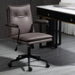 Swivel Computer Desk Chair with Padded Arms Black Frame Modern Office Chair Black Clearhalo 'furn' 'furn_office_chair' 'Furniture' 'furniture_office_chair' 'Office Chairs' 'Office Furniture' 'office_chair' 5035802