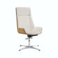 Chrome Metal Frame Modern Desk Chair with High Back Armless Executive Office Chair Off-White Casters Not Included Clearhalo 'furn' 'furn_office_chair' 'Furniture' 'furniture_office_chair' 'Office Chairs' 'Office Furniture' 'office_chair' 5035808