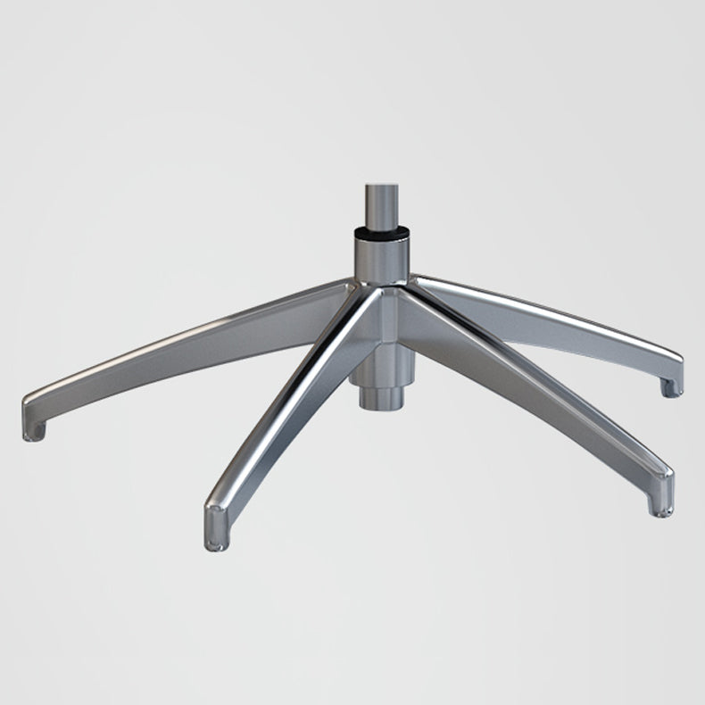 Chrome Metal Frame Modern Desk Chair with High Back Armless Executive Office Chair Clearhalo 'furn' 'furn_office_chair' 'Furniture' 'furniture_office_chair' 'Office Chairs' 'Office Furniture' 'office_chair' 5035819