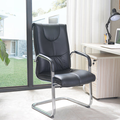 Modern Executive Computer Chair with Wheels Swivel Office Chair with Padded Arms Black 1 Piece Casters Not Included Clearhalo 'furn' 'furn_office_chair' 'Furniture' 'furniture_office_chair' 'Office Chairs' 'Office Furniture' 'office_chair' 5035834