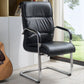 Modern Executive Computer Chair with Wheels Swivel Office Chair with Padded Arms Gloss Black 1 Piece Casters Not Included Clearhalo 'furn' 'furn_office_chair' 'Furniture' 'furniture_office_chair' 'Office Chairs' 'Office Furniture' 'office_chair' 5035851
