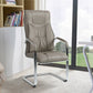 Modern Executive Computer Chair with Wheels Swivel Office Chair with Padded Arms Khaki 1 Piece Casters Not Included Clearhalo 'furn' 'furn_office_chair' 'Furniture' 'furniture_office_chair' 'Office Chairs' 'Office Furniture' 'office_chair' 5035856