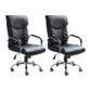 Modern Executive Computer Chair with Wheels Swivel Office Chair with Padded Arms Gloss Black 2 Piece Set Casters Included Clearhalo 'furn' 'furn_office_chair' 'Furniture' 'furniture_office_chair' 'Office Chairs' 'Office Furniture' 'office_chair' 5035862
