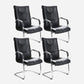 Modern Executive Computer Chair with Wheels Swivel Office Chair with Padded Arms Black 4 Piece Set Casters Not Included Clearhalo 'furn' 'furn_office_chair' 'Furniture' 'furniture_office_chair' 'Office Chairs' 'Office Furniture' 'office_chair' 5035865