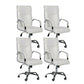 Modern Executive Computer Chair with Wheels Swivel Office Chair with Padded Arms White 4 Piece Set Casters Included Clearhalo 'furn' 'furn_office_chair' 'Furniture' 'furniture_office_chair' 'Office Chairs' 'Office Furniture' 'office_chair' 5035867