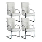 Modern Executive Computer Chair with Wheels Swivel Office Chair with Padded Arms White 4 Piece Set Casters Not Included Clearhalo 'furn' 'furn_office_chair' 'Furniture' 'furniture_office_chair' 'Office Chairs' 'Office Furniture' 'office_chair' 5035869