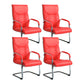 Modern Executive Computer Chair with Wheels Swivel Office Chair with Padded Arms Red 4 Piece Set Casters Not Included Clearhalo 'furn' 'furn_office_chair' 'Furniture' 'furniture_office_chair' 'Office Chairs' 'Office Furniture' 'office_chair' 5035873