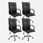 Modern Executive Computer Chair with Wheels Swivel Office Chair with Padded Arms Black 4 Piece Set Casters Included Clearhalo 'furn' 'furn_office_chair' 'Furniture' 'furniture_office_chair' 'Office Chairs' 'Office Furniture' 'office_chair' 5035881