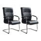 Modern Executive Computer Chair with Wheels Swivel Office Chair with Padded Arms Gloss Black 2 Piece Set Casters Not Included Clearhalo 'furn' 'furn_office_chair' 'Furniture' 'furniture_office_chair' 'Office Chairs' 'Office Furniture' 'office_chair' 5035882